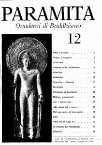Paramita la prima rivista della fondazione Maitreya.